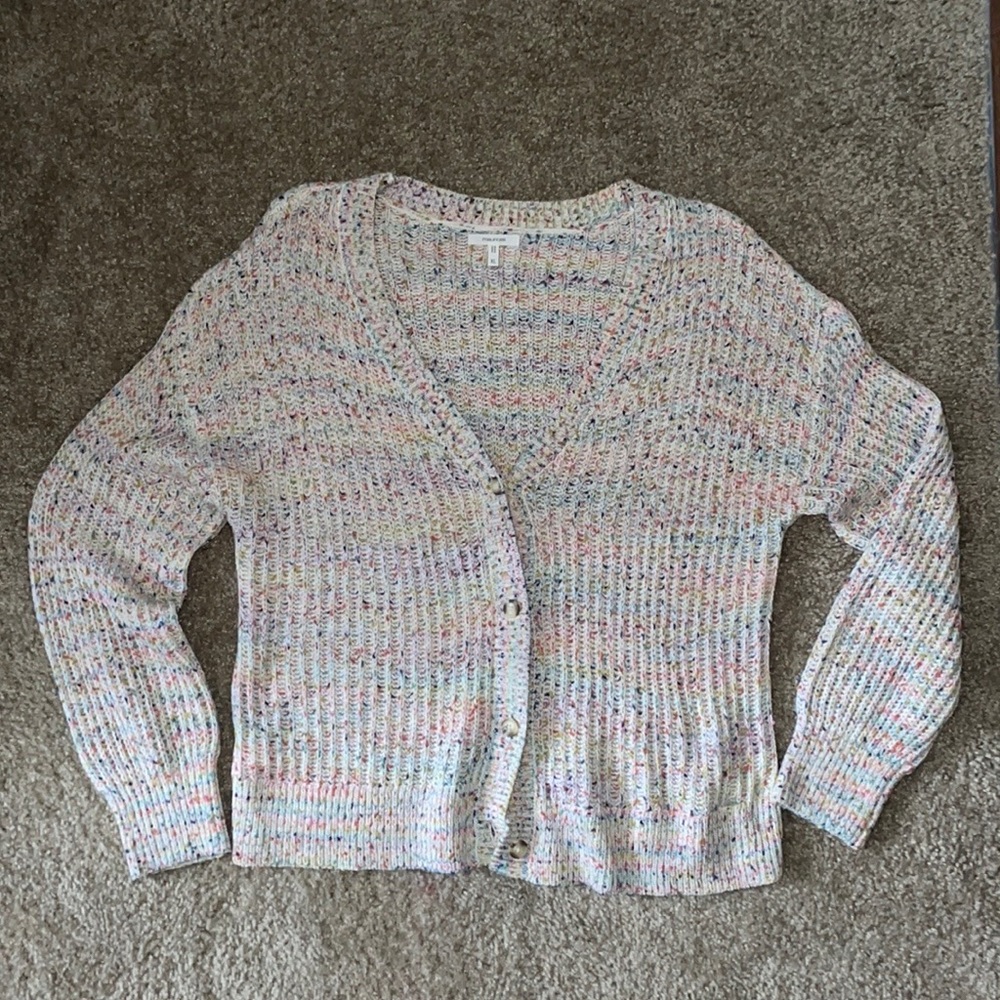 maurice’s rainbow marl boyfriend cardigan